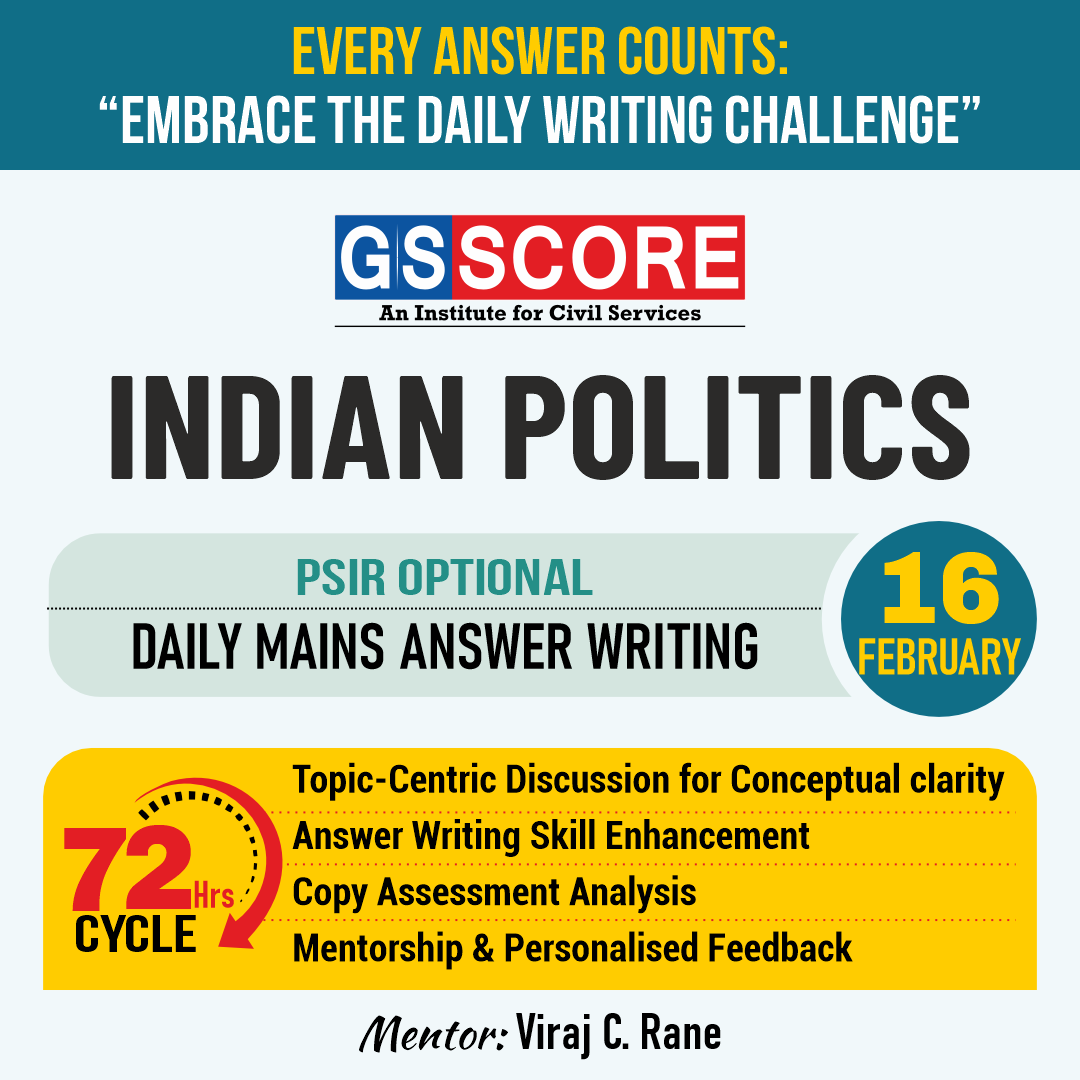 Psir Optional Indian Politics By Viraj C Rane Gs Score