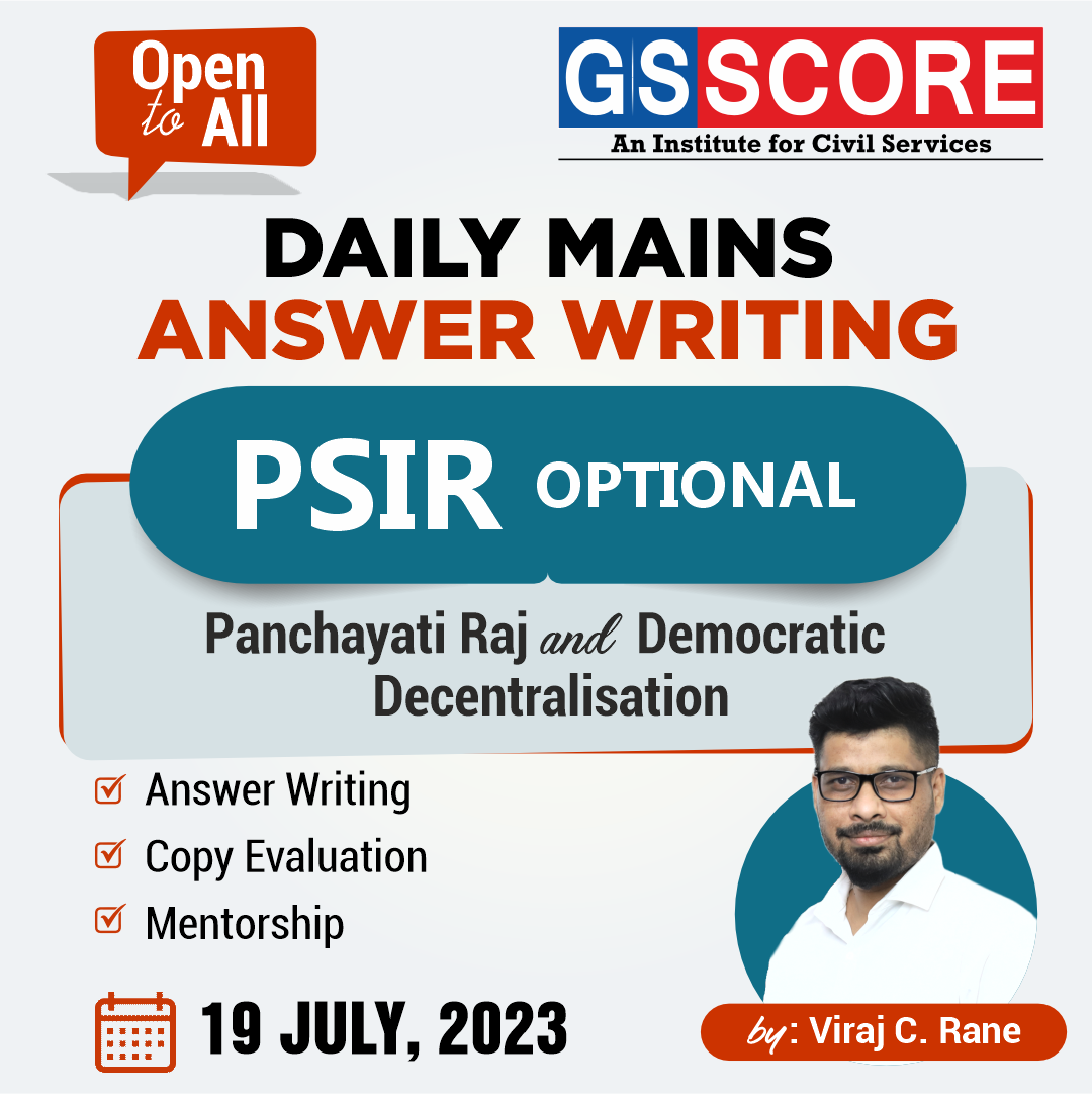 PSIR Optional (Panchayati Raj and Democratic Decentralisation) by Viraj C. Rane