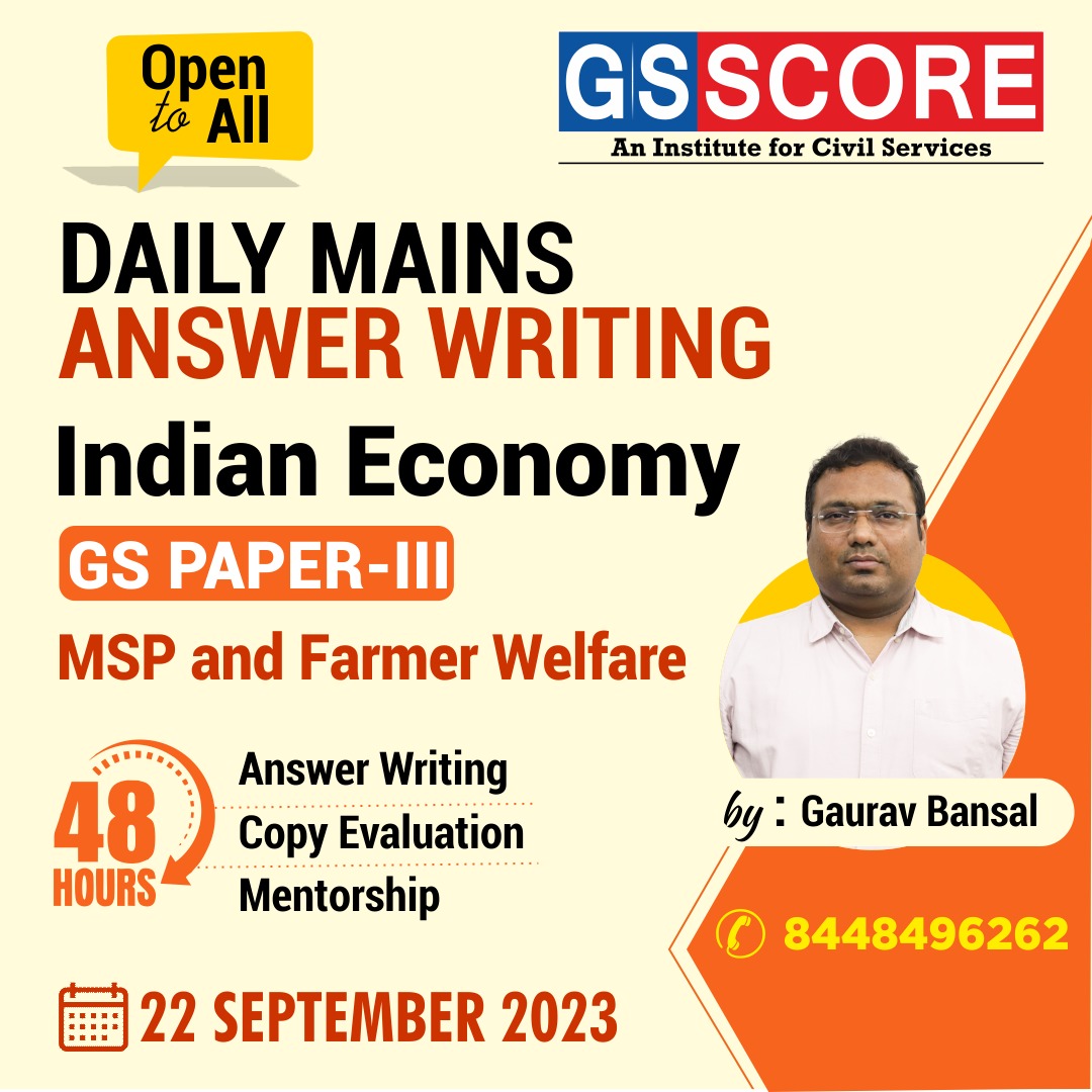 Indian Economy (MSP and Farmer Welfare) by Gaurav Bansal