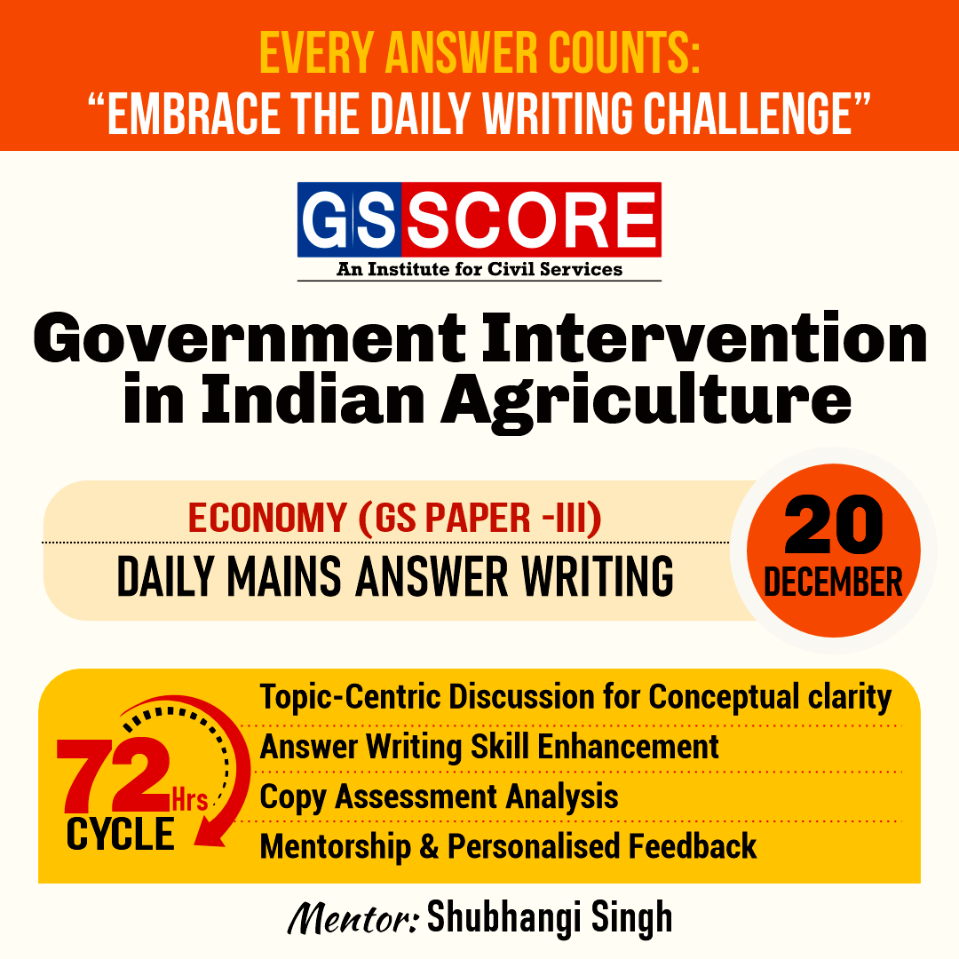 Economy (Government Intervention in Indian Agriculture) by Shubhangi Singh 