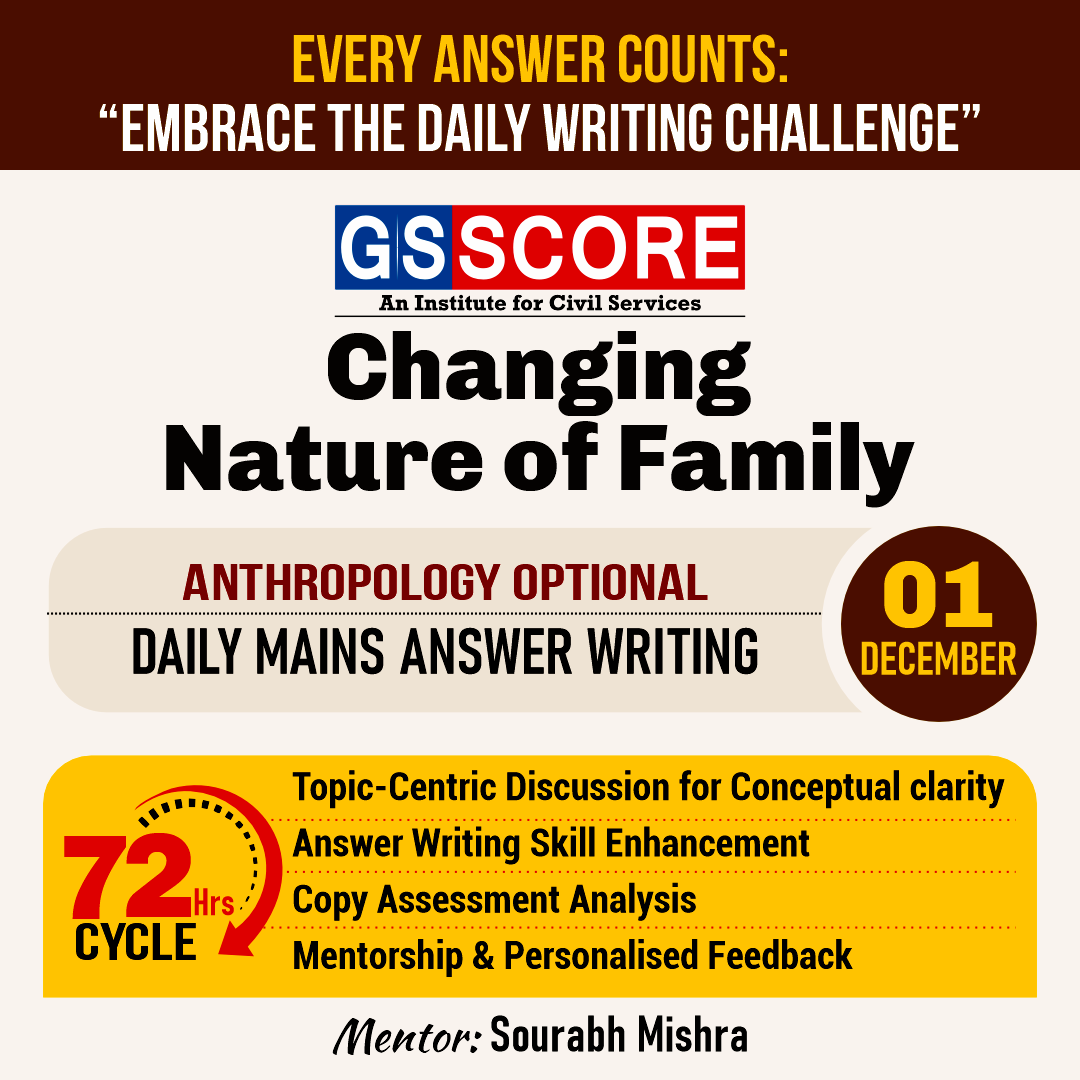 Anthropology Optional (Changing nature of family) by Sourabh Mishra