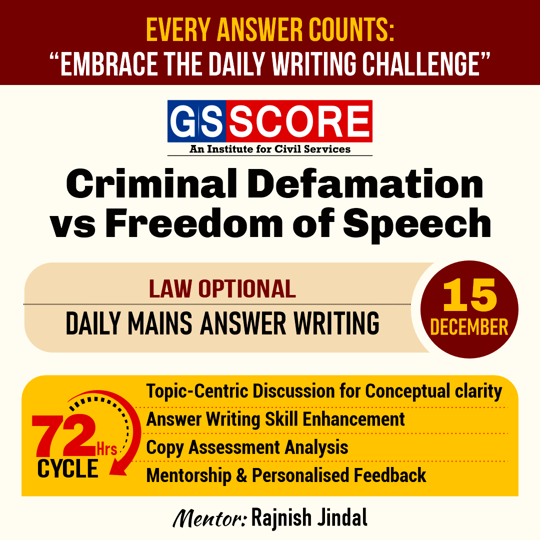 Law Optional ( Criminal Defamation vs Freedom of Speech) by Rajnish Jindal