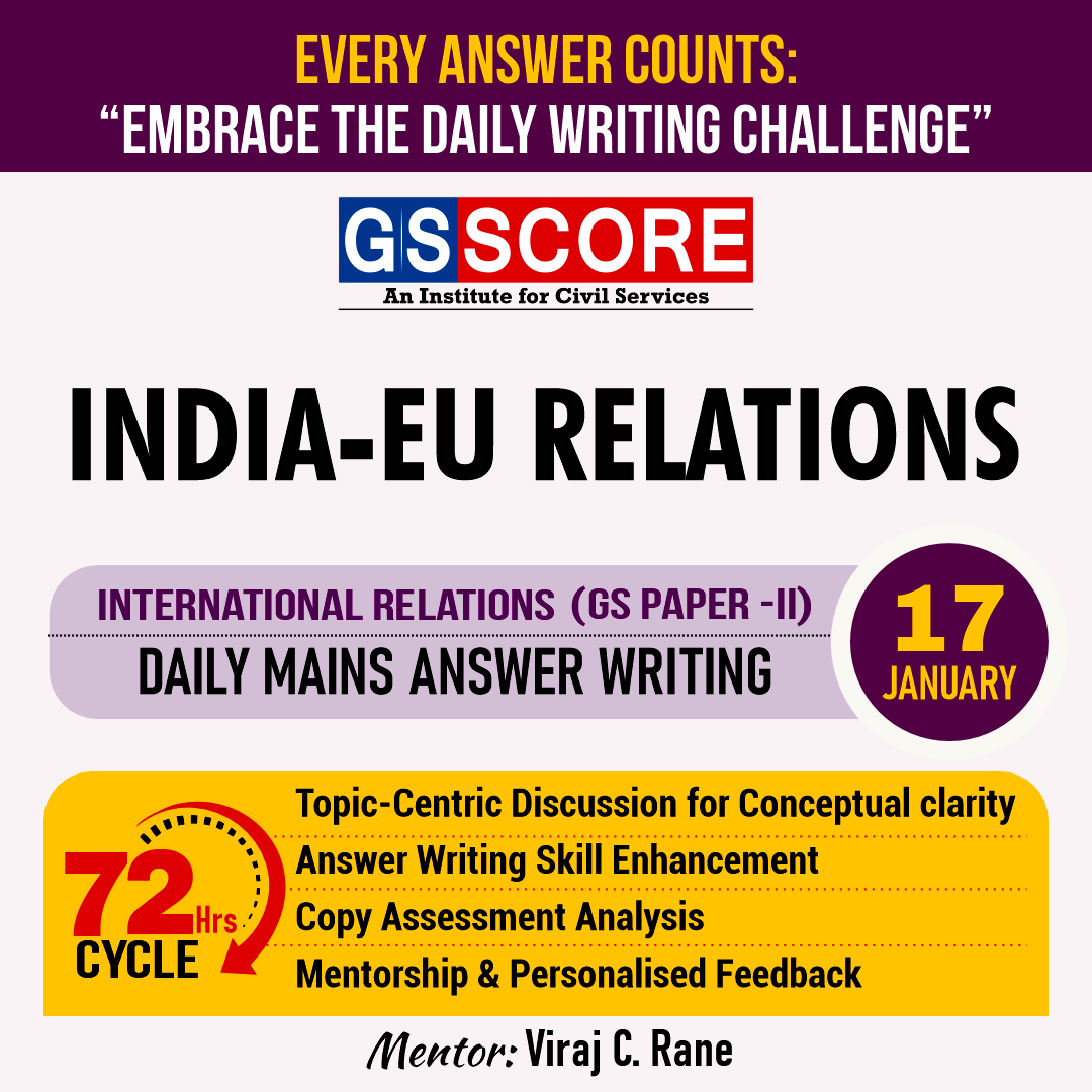 International Relations (India-EU Relations) by Viraj C. Rane