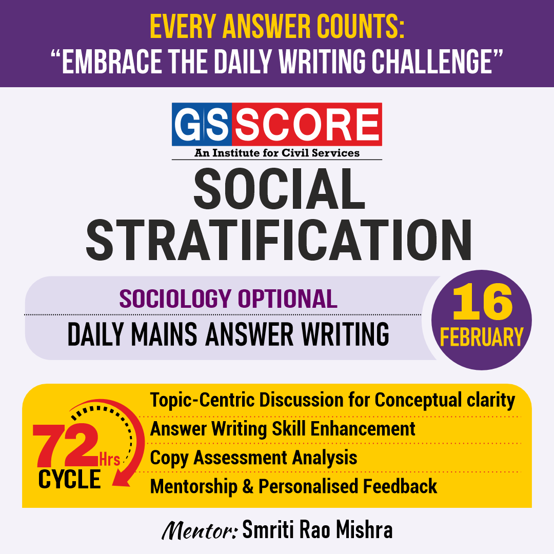 Sociology Optional (Social Stratification) by Smiriti Rao Mishra