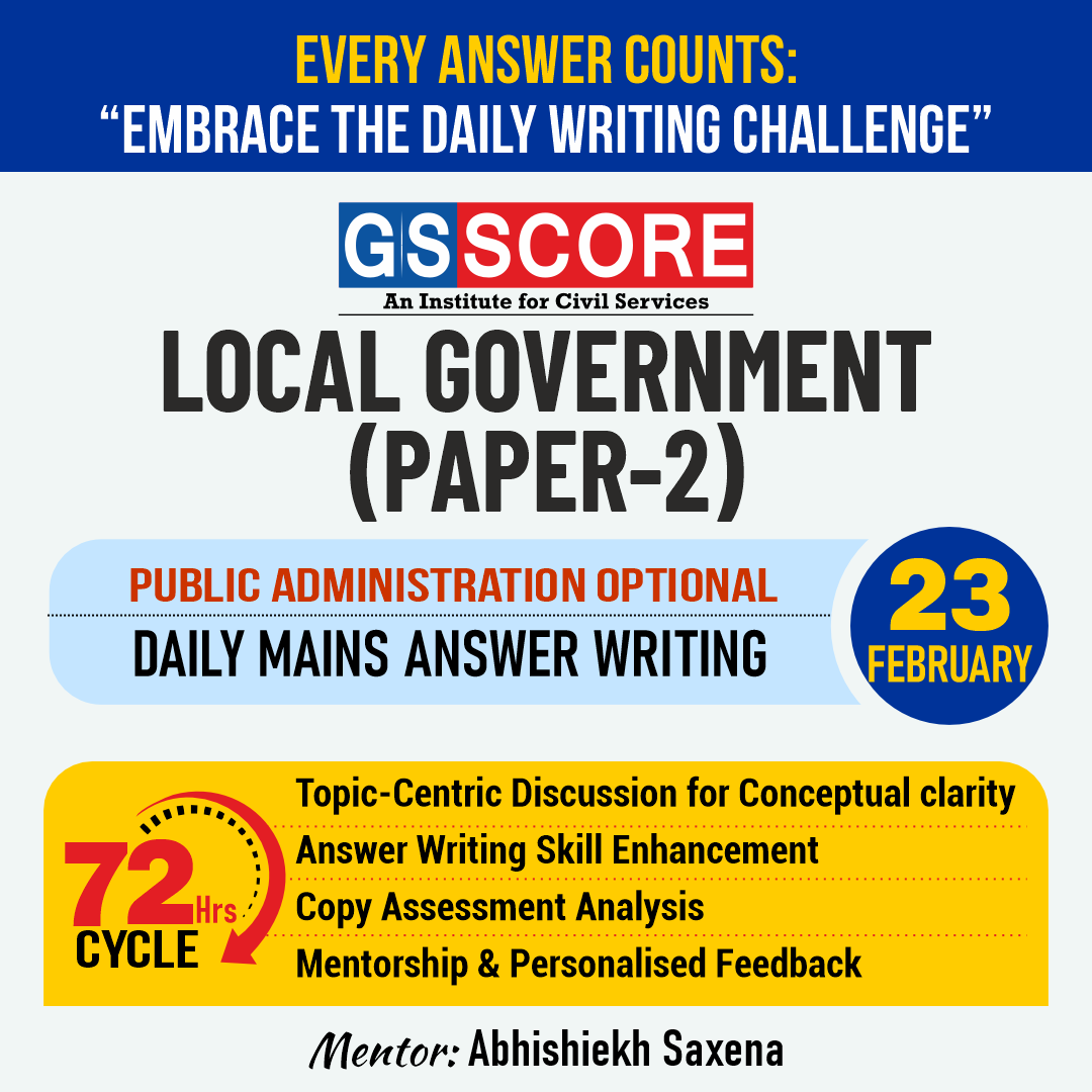 Public Administration Optional (Local Government (Paper-2)) by Abhishiekh Saxena