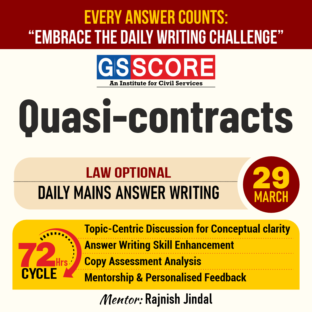 Law Optional (?Quasi-Contracts) by Rajnish Jindal