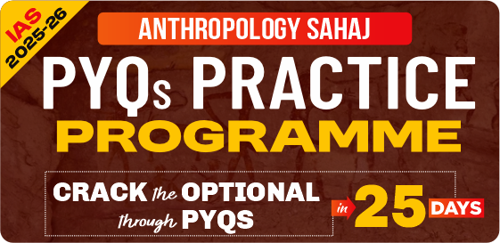 IAS 2025: Anthropology SAHAJ: PYQ Analysis Programme