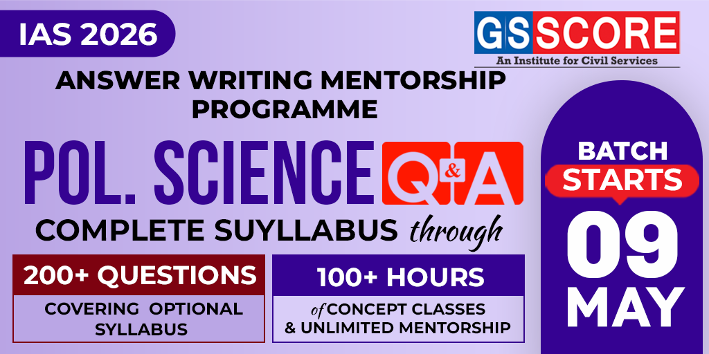 Political Science Optional Q&A (Mentorship & Test Series) for UPSC 2026 Image
