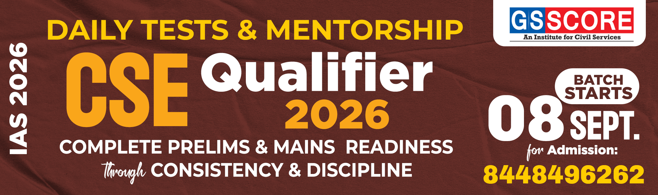 CSE QUALIFIER 2026: Mains Answer Writing & Prelims Skilling
