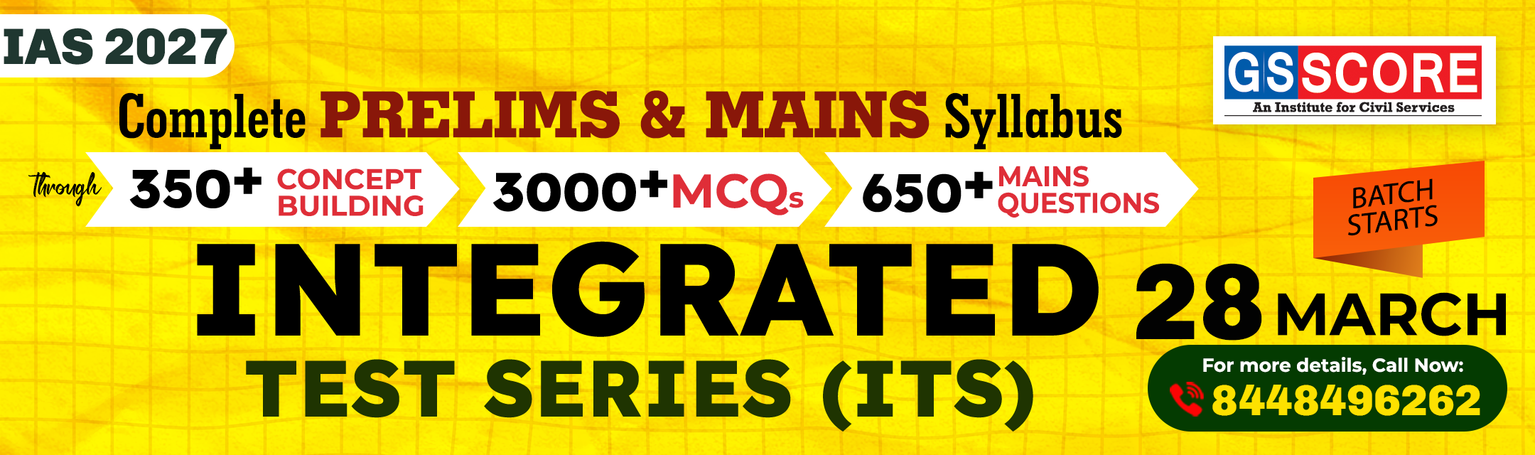 Integrated Test Series (ITS) for UPSC 2027-28