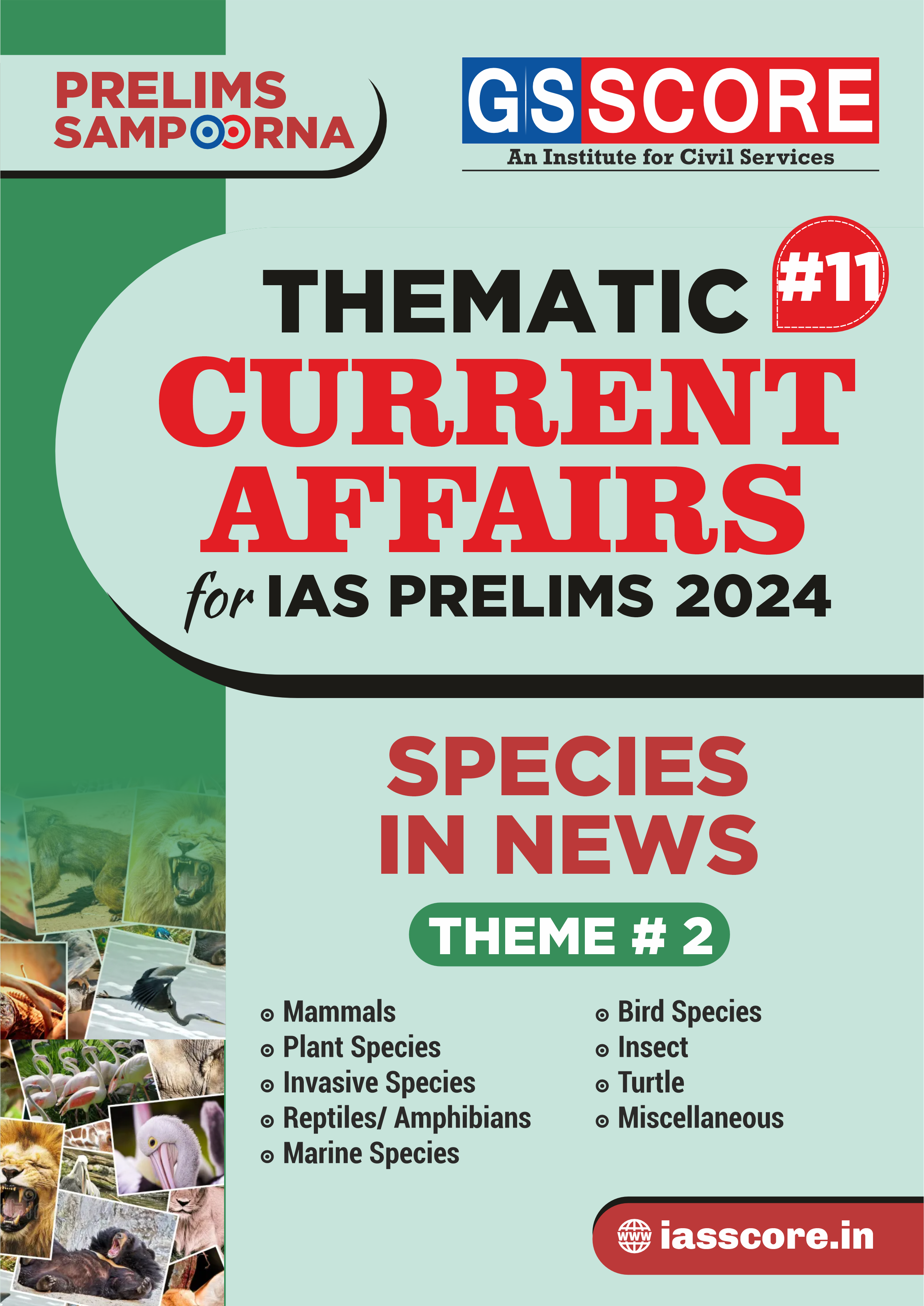 Thematic Current Affairs  - 11  Environment- 2 (Species in News)