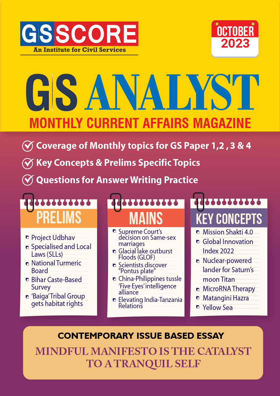 Monthly Current Affairs: October 2023 (GS Analyst)