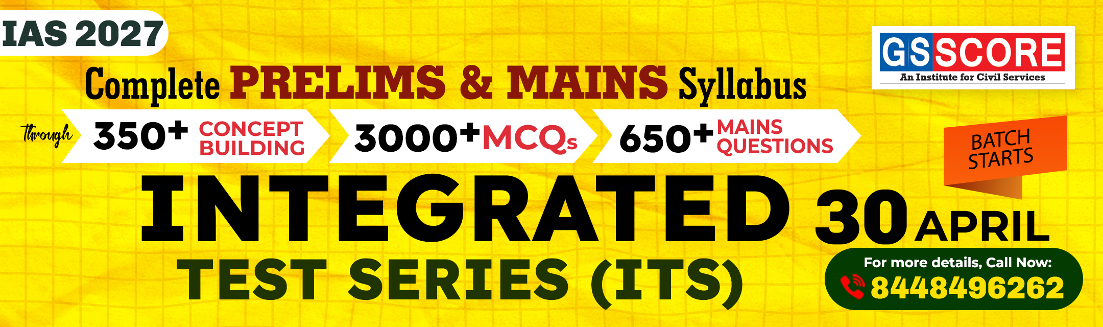 Integrated Test Series (ITS) for UPSC 2027-28