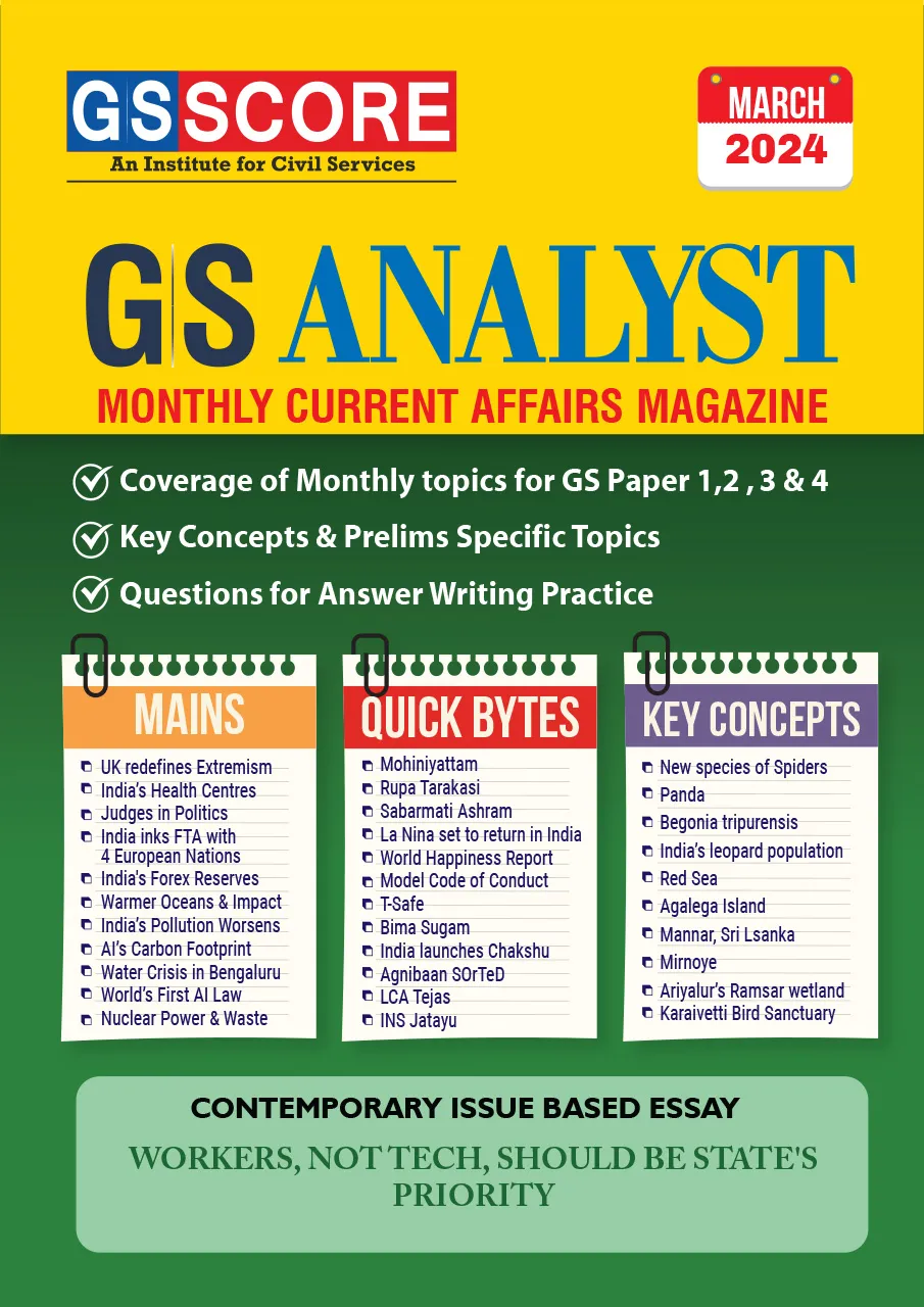 Monthly Current Affairs: March 2024 (GS Analyst)
